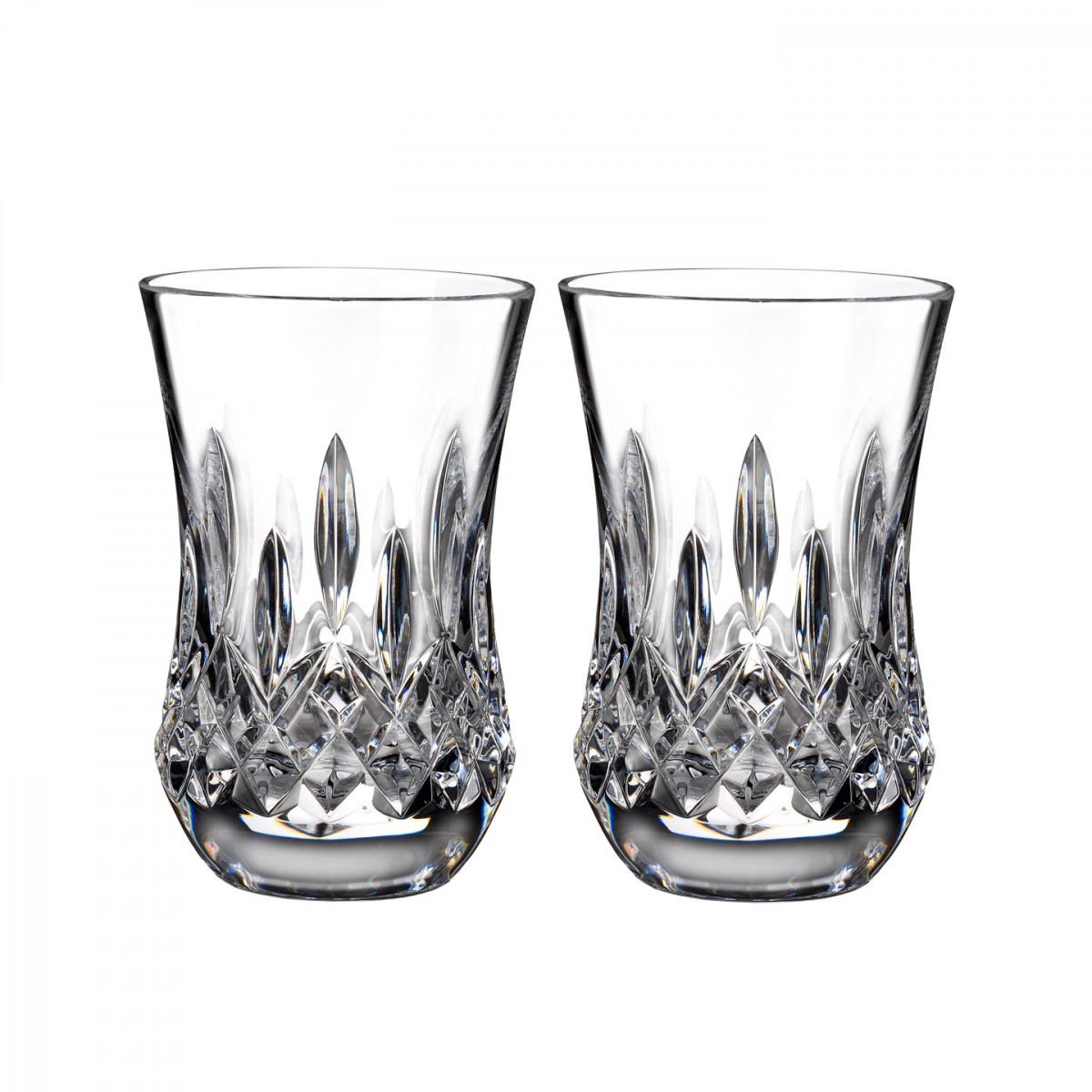 Waterford Lismore Flared Sipping Whiskey Crystal Tumbler, Pair